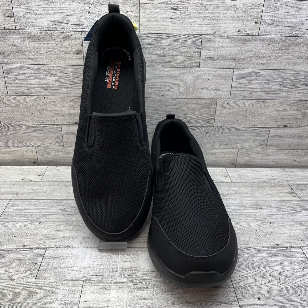 Skechers Go Walk Black‎ Low Top Slip On Walking Shoes 216010WW Men Size 12